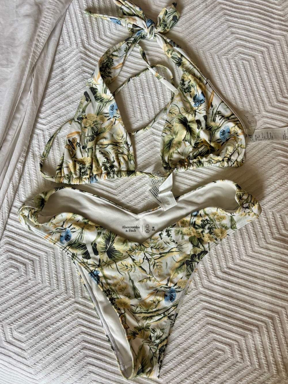 Abercrombie & Fitch Floral Bikini in Cream, Yellow & Blue